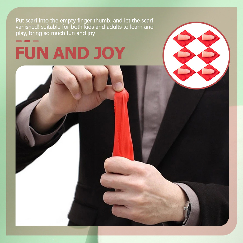 Thumb Tip Magic Trick Set - Disappearing Silk Magic Trick 6 Set