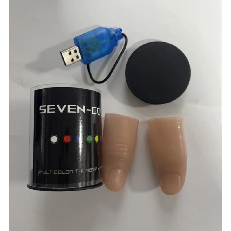 Thumb Tip Magic Trick Set - Seven Colors LED Light Thumb Tips