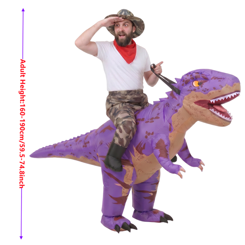 Funny Camo purple T-Rex Inflat - đánh giá và giá Inflatable Dinosaur Costume Adult