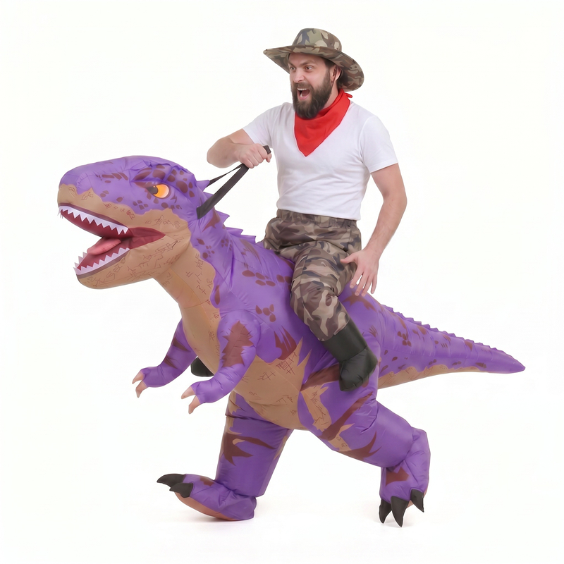 Funny Camo purple T-Rex Inflat - đánh giá và giá Inflatable Dinosaur Costume Adult