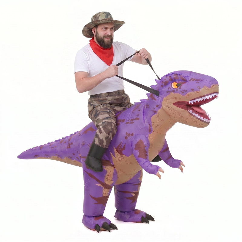 Funny Camo purple T-Rex Inflat - đánh giá và giá Inflatable Dinosaur Costume Adult
