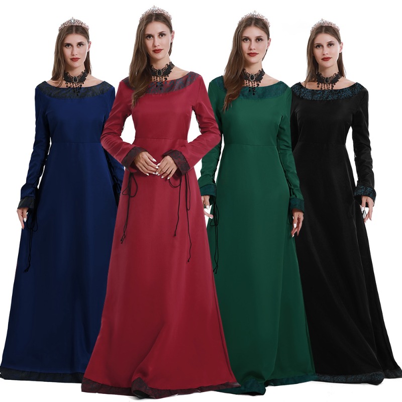 Women Medieval Long Dress V Ne - đánh giá và giá Medieval Renaissance Dress Women