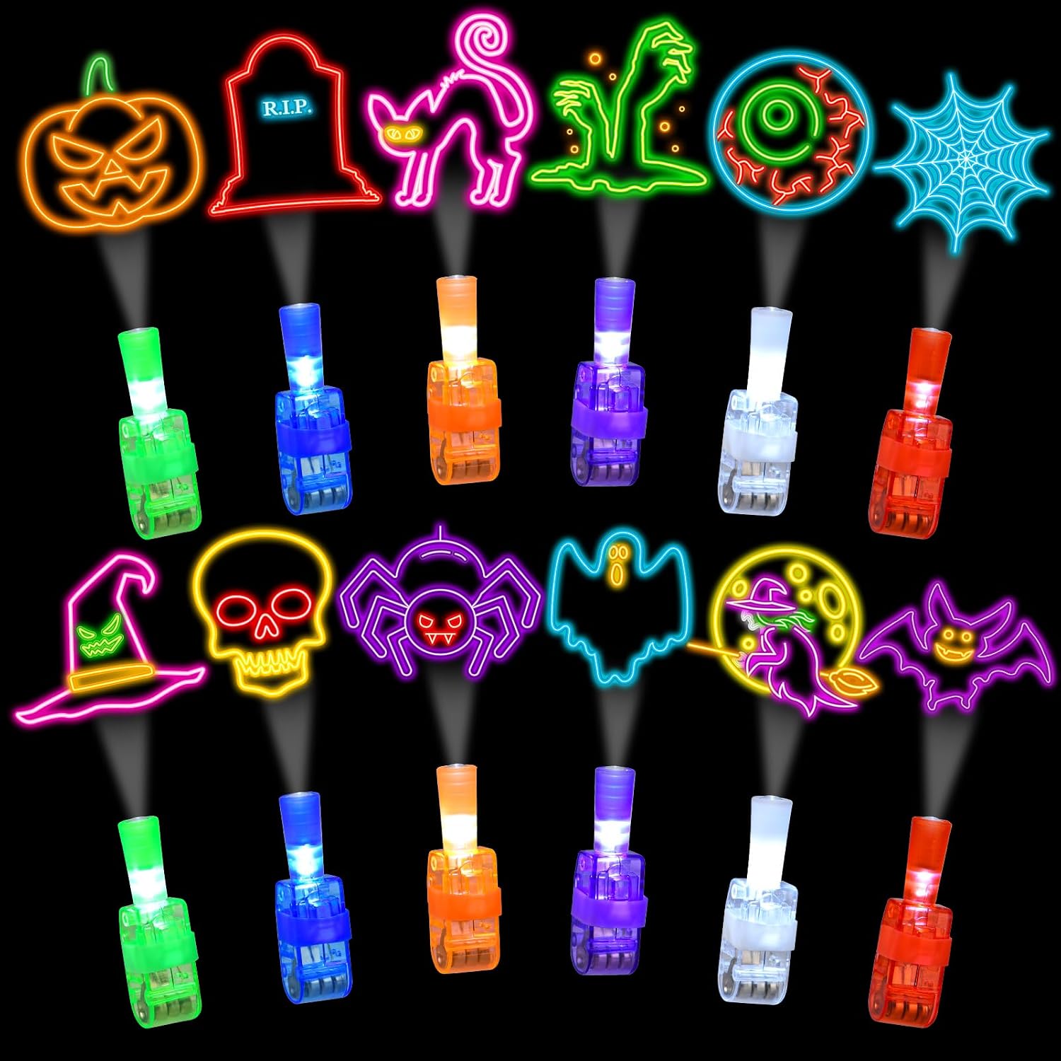 36pcs Halloween Finger Project - đánh giá và giá Glow In The Dark Party Glasses