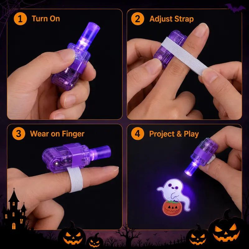 36pcs Halloween Finger Project - đánh giá và giá Glow In The Dark Party Glasses