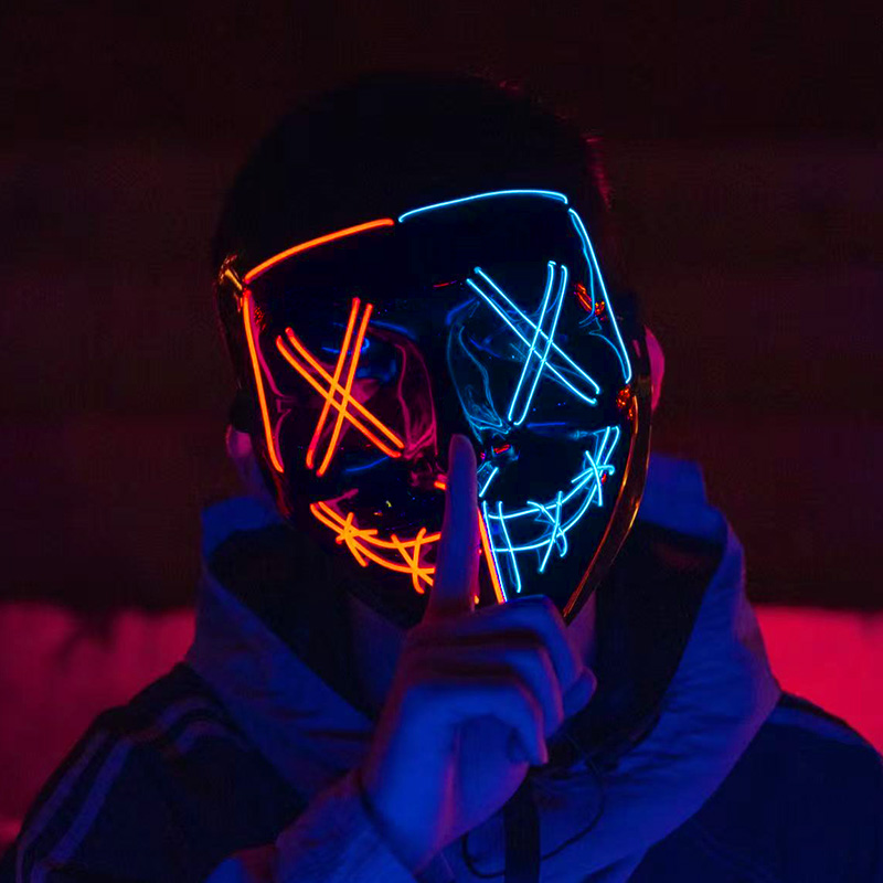 Wireless Neon Luminous Purge M - đánh giá và giá Led Purge Mask Halloween