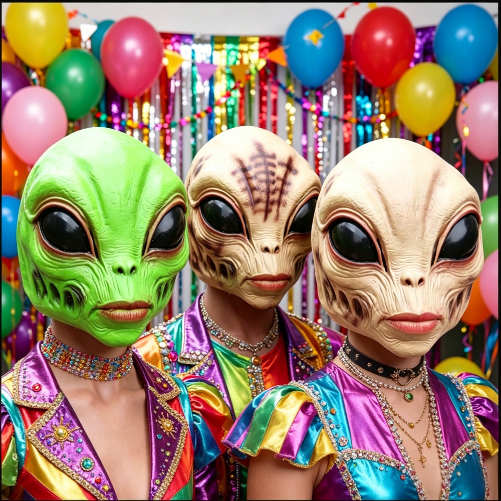 Halloween Alien Mask Party Cos - đánh giá và giá Latex Alien Mask Realistic