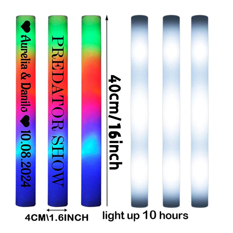 30 LED luminous foam sticks pe - đánh giá và giá Flashing Led Foam Sticks Party