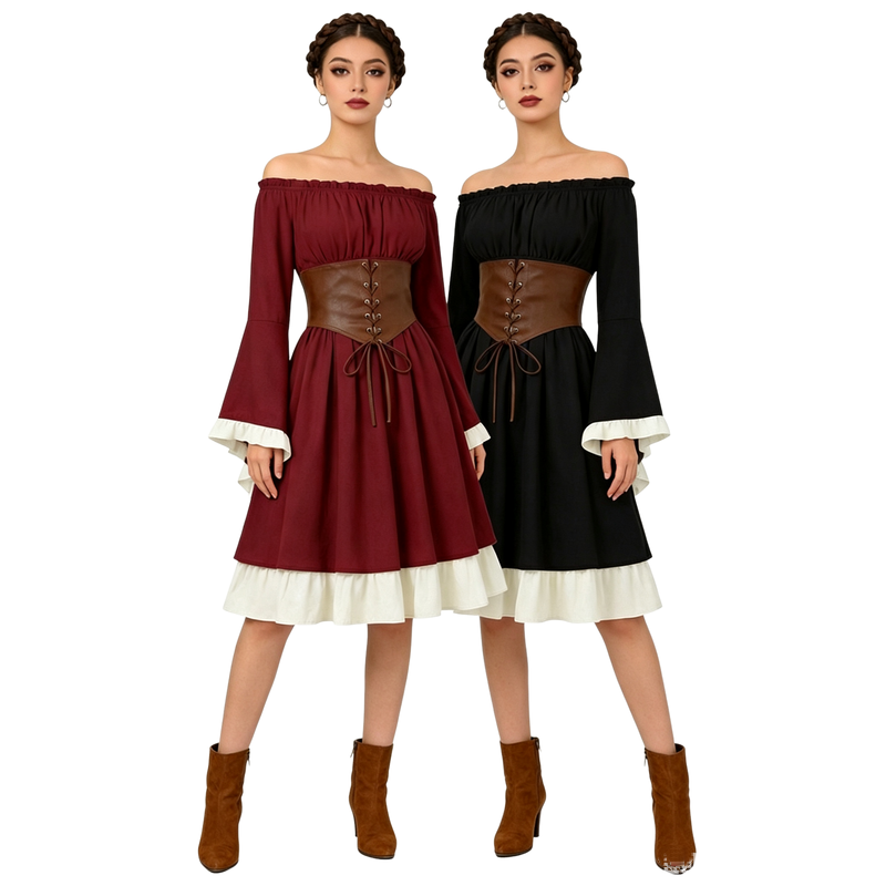 Medieval Renaissance Midi Dres - đánh giá và giá Medieval Renaissance Dress Women