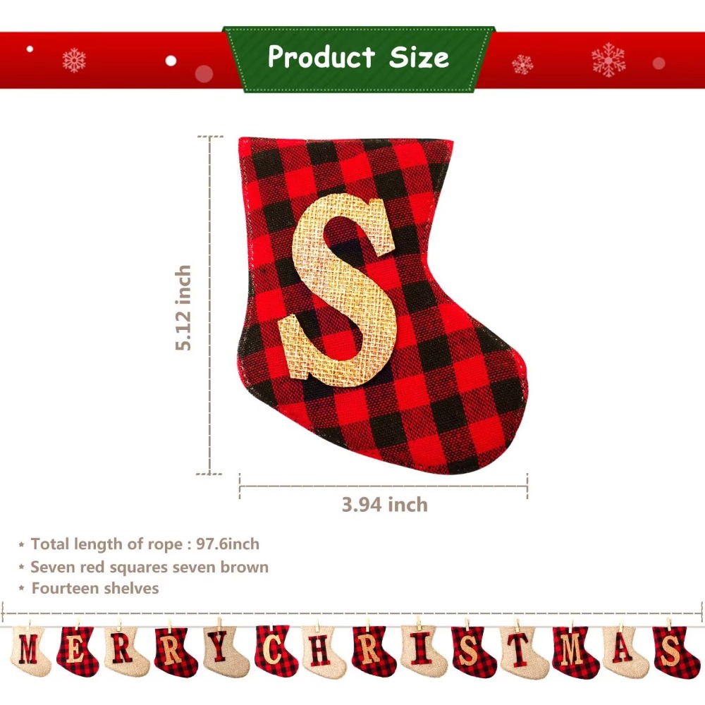 Sock-shaped Christmas Hanging  - đánh giá và giá Party Supplies